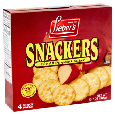 Lieber's Snackers Crackers, 13.7 oz