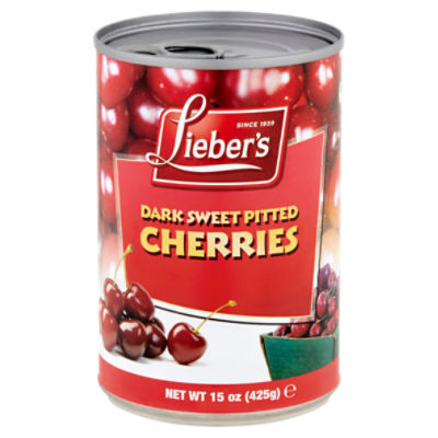 Lieber's Dark Sweet Pitted Cherries, 15 oz