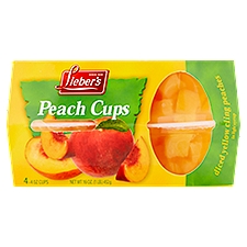 Lieber's Peach Cups in Light Syrup, 4 oz, 4 count