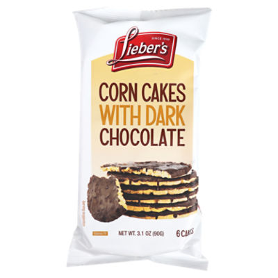 Lieber's Corn Cakes with Dark Chocolate, 6 count, 3.1 oz
