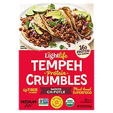 Lightlife Smoked Chipotle Tempeh Protein Crumbles, 8 oz