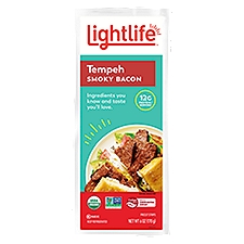 Lightlife Smoky Bacon Precut Strips, Tempeh, 6 Ounce