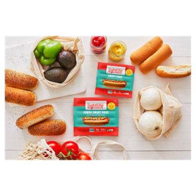 Lightlife Smart Dogs Jumbo Plant-Based Hot Dogs, 5 count, 13.5 oz