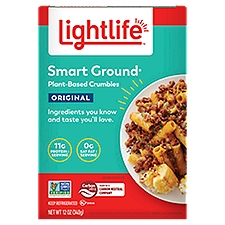 Lightlife Smart Ground Original Plant-Based Crumbles, 12 oz, 12 Ounce