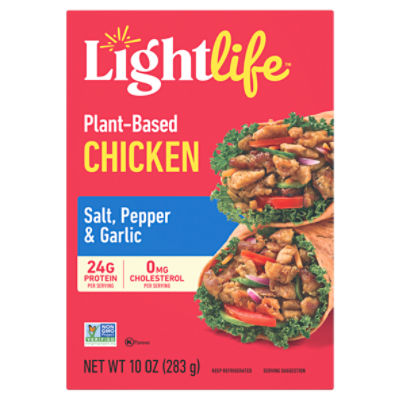 Lightlife Salt, Pepper & Garlic Plant-Based Chicken, 10 oz, 10 Ounce