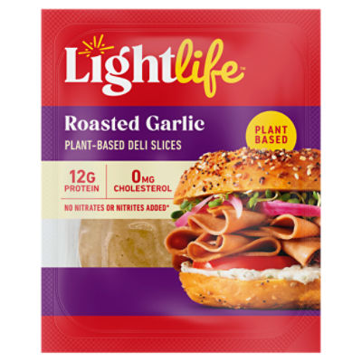 Lightlife Roasted Garlic Plant-Based Deli Slices, 5.5 oz, 5.5 Ounce