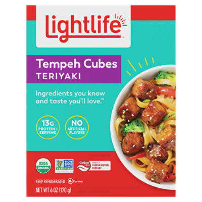 Lightlife Teriyaki Tempeh Cubes, PlantBased Vegan Protein