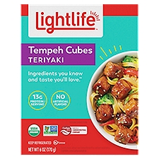 Lightlife Teriyaki Tempeh Cubes, Plant-Based Vegan Protein