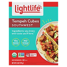 Lightlife Southwest Tempeh Cubes, Plant-Based Vegan Protein