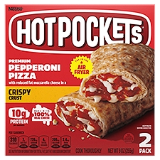 Hot Pockets Premium Pepperoni Pizza Crispy Crust Sandwiches, 2 count, 9 oz