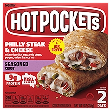 Hot Pockets Philly Steak & Cheese Seasoned Crust Sandwiches, 2 count, 9 oz