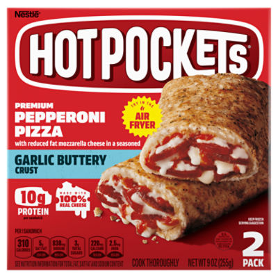 Hot Pockets Sandwiches, Chicken, Broccoli & Cheddar, 2 Pack, Pizza Rolls &  Pockets