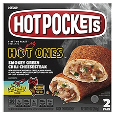 Hot Pockets Steak & Cheddar Crispy Buttery Crust Sandwich, 2 count, 9 oz, 9 Ounce