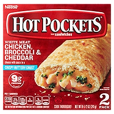 HOT POCKETS Chicken, Broccoli & Cheddar Crispy Buttery Crust, 8.5 Ounce