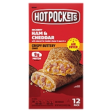 Hot Pockets Hickory Ham & Cheddar Crispy Buttery Crust Sandwiches, 12 count, 54 oz, 54 Ounce