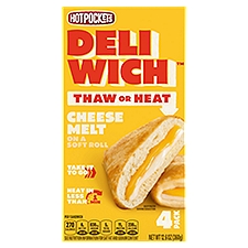 Hot Pockets Deliwich Cheese Melt on a Soft Roll, 4 count, 12.6 oz