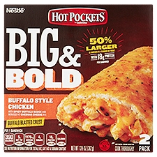 Hot Pockets Big & Bold Buffalo Style Chicken, Sandwiches, 13.5 Ounce