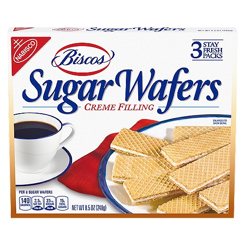 Nabisco Biscos Creme Filling Sugar Wafers, 3 count, 8.5 oz