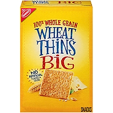 Nabisco Wheat Thins Big 100% Whole Grain Snacks, 8 oz, 8 Ounce