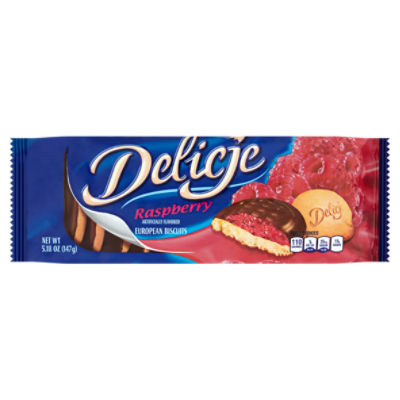 Delicje Raspberry European Biscuits, 5.18 oz