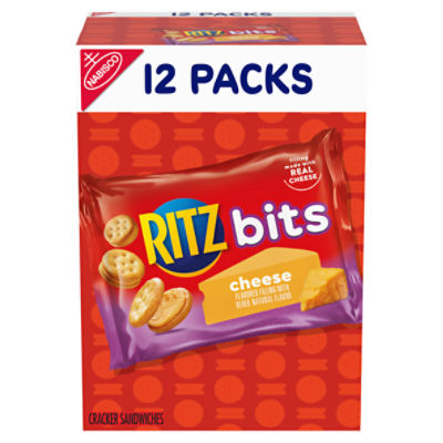 RITZ Bits Cheese Sandwich Crackers, 12 Snack Packs