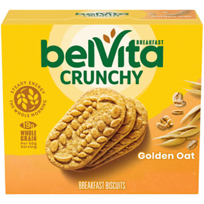 Belvita Crunchy Golden Oat Breakfast Biscuits, 1.76 oz, 5 count, 8.8 Ounce