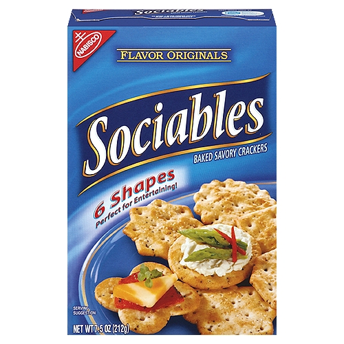 Flavor Originals Sociables Baked Savory Crackers, 7.5 oz