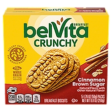 Belvita Crunchy Cinnamon Brown Sugar Breakfast Biscuits, 1.76 oz, 5 count, 8.8 Ounce