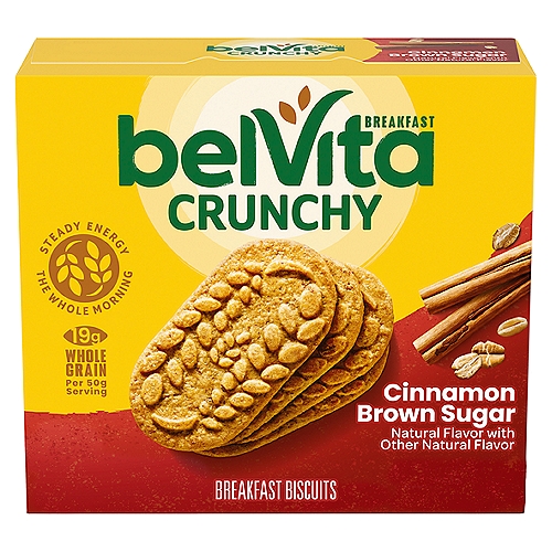 Belvita Crunchy Cinnamon Brown Sugar Breakfast Biscuits, 1.76 oz, 5 count