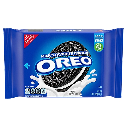 Supremely dunkable, Oreos sandwich a rich creme filling between the bold taste of two chocolate wafers - making them milk's favorite cookie.