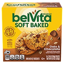 Belvita Soft Baked Oats & Chocolate Breakfast Biscuits, 8.8 Ounce