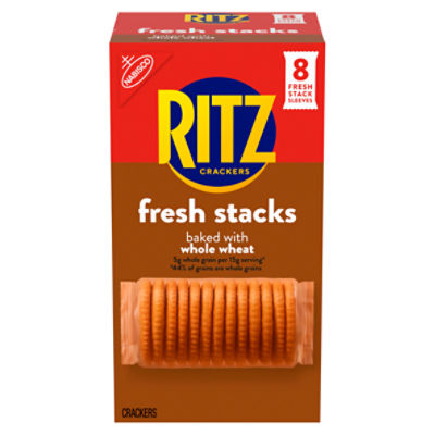 RITZ Fresh Stacks Whole Wheat Crackers, 8 Count, 11.6 oz