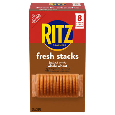 RITZ Fresh Stacks Whole Wheat Crackers, 8 Count, 11.6 oz, 11.6 Ounce