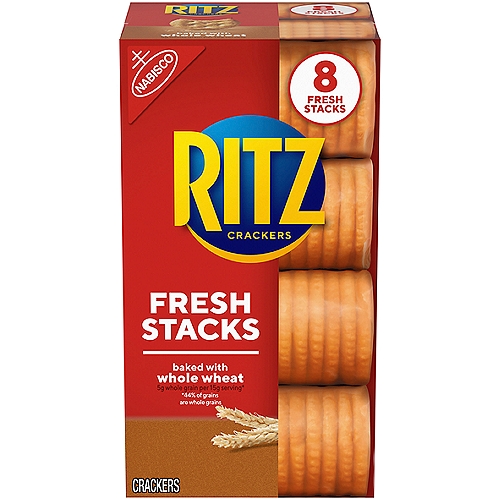 RITZ Fresh Stacks Whole Wheat Crackers, 8 Count, 11.6 oz