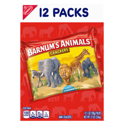 Barnum's Original Animal Crackers, 12 Snack Packs