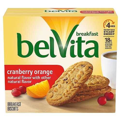 Belvita Breakfast Biscuits are a delicious, convenient breakfast choice, baked with selected wholesome grains.
They contain slow-release carbs that break down gradually in the body, to deliver delicious, steady energy all morning long.