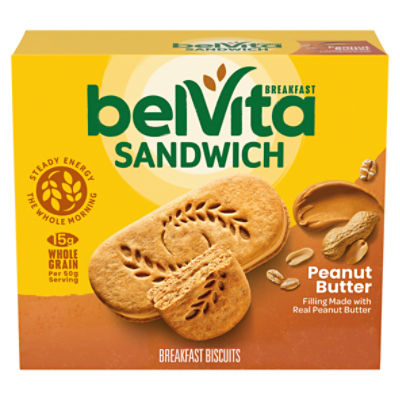 belVita Breakfast Sandwich Peanut Butter Breakfast Biscuits