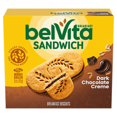 Belvita Dark Chocolate Creme Sandwich Breakfast Biscuits, 1.76 oz, 5 count