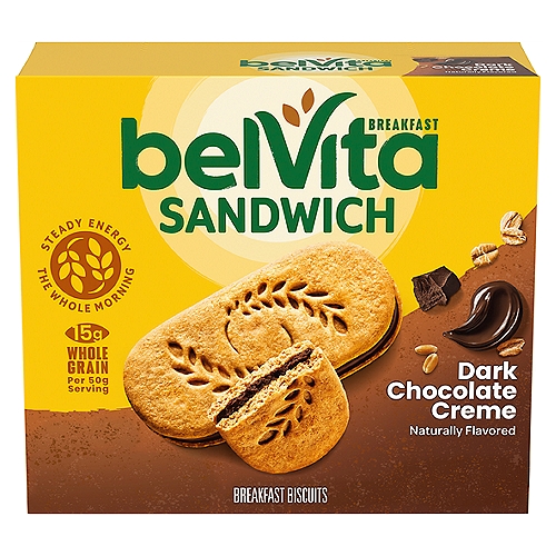 belVita Breakfast Sandwich Dark Chocolate Creme Breakfast Biscuits