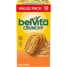 Belvita Crunchy Golden Oat Breakfast Biscuits Value Pack, 1.76 oz, 12 count, 1.32 Pound