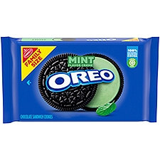 OREO Mint Flavored Creme Chocolate Sandwich Cookies, Family Size, 20 oz