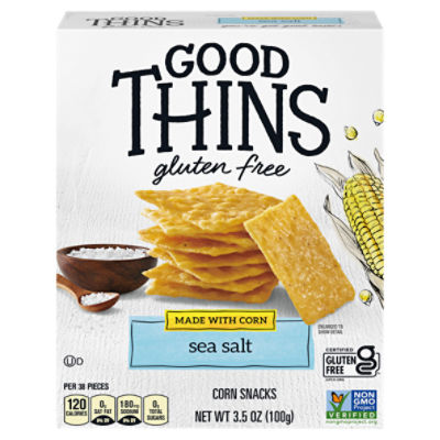Good Thins Sea Salt Gluten Free Corn Snacks, 3.5 oz, 3.5 Ounce