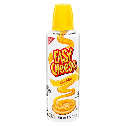 Easy Cheese Cheddar Cheese Snack, 8 oz