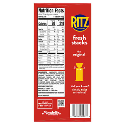 Save on Nabisco Ritz Crackers Fresh Stacks Original Family Size - 12 ct  Order Online Delivery