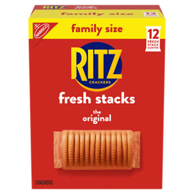 RITZ Fresh Stacks Original Crackers, Family Size, 17.8 oz (12 Stacks), 17.8 Ounce