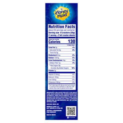 nabisco graham crackers nutrition