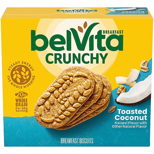 Belvita Crunchy Toasted Coconut Breakfast Biscuits, 1.76 oz, 5 count