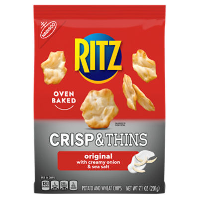 Nabisco Ritz Crisp & Thins Original with Creamy Onion & Sea Salt Potato ...