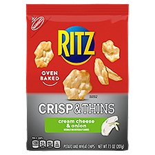 Ritz Crisp & Thins Cream Cheese & Onion, Potato and Wheat Chips, 7.1 Ounce
