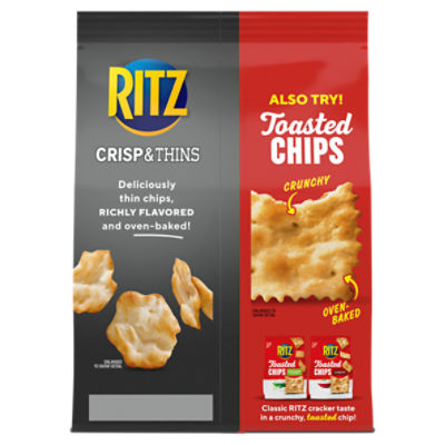 RITZ Crisp and Thins Cream Cheese and Onion Chips, 7.1 oz